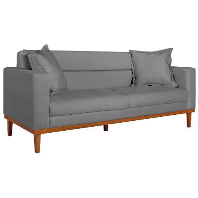 Sofá 2 Lugares Viena Suede Cinza