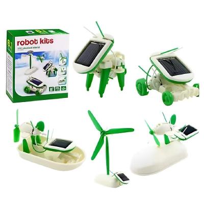 Kit Montagem Robô Solar 6 em 1 Educativo STEM Energia Inox Yeet