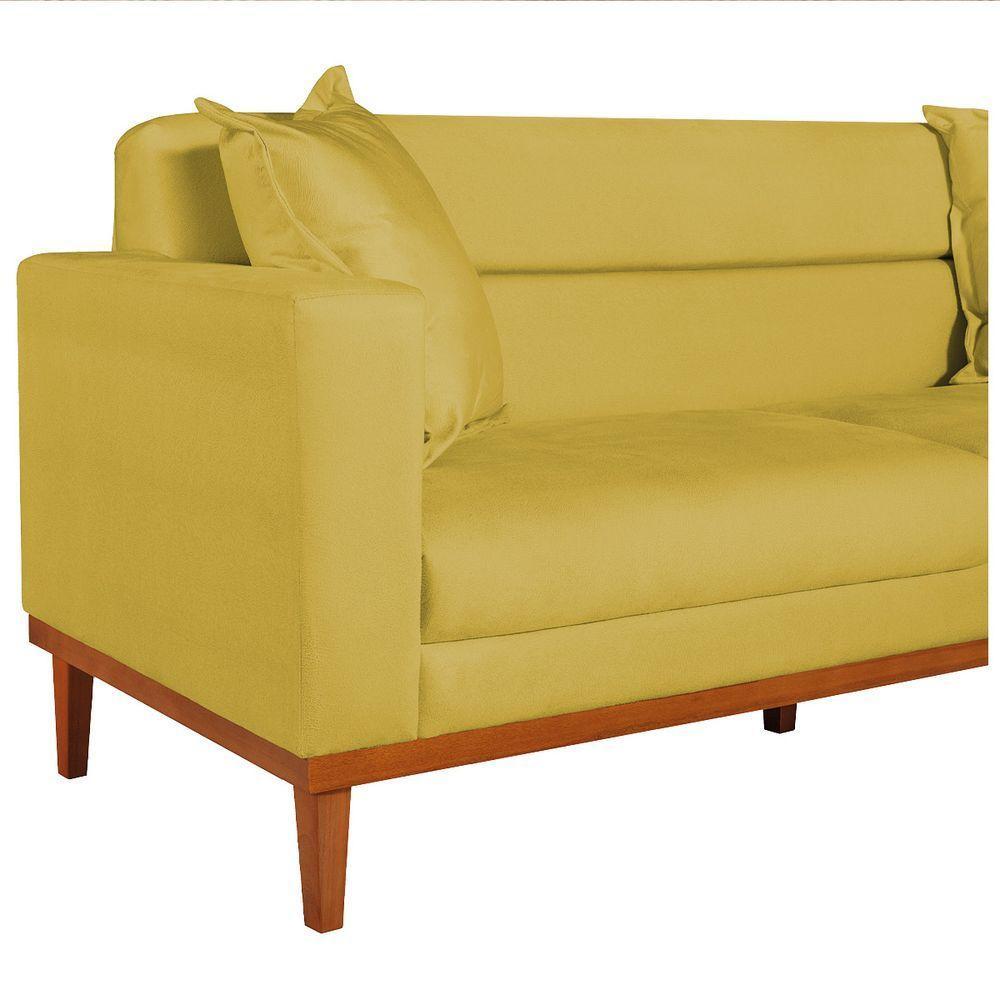 Sofá 2 Lugares Viena Suede Amarelo - 2