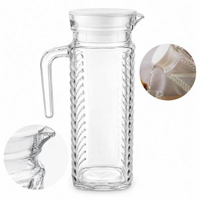Jarra Firenze para Água e Suco em Vidro com Detalhes em Relevo Multiuso Incolor Yeet 1L