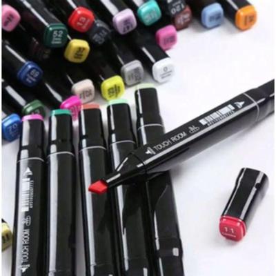 Kit Marcador para Colorir com Ponta Dupla 48 Cores com Estojo Preto