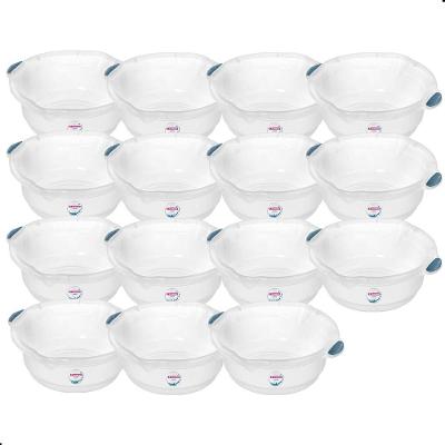 Kit 15 Bacia Plástica Hydrus para Limpeza e Uso Geral Praticidade Preto Sanremo 5L