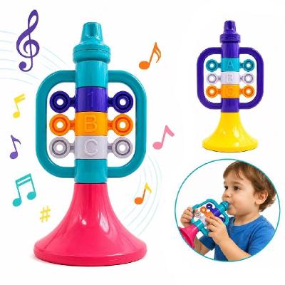 Instrumento Musical Infantil Trompete Emite Som Estimula Coordenacao Motora Yeet