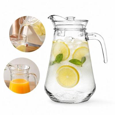 Jarra de Vidro para Suco Praticasa com Tampa Elegante para Cozinha Transparente Yeet 1,5L