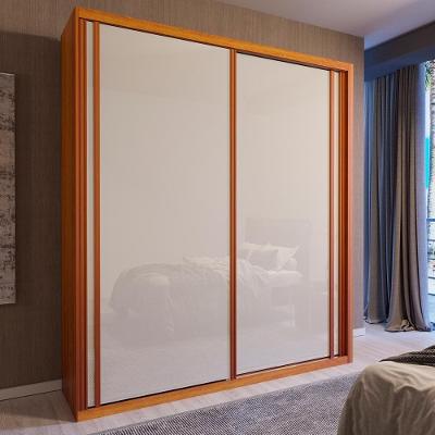 Guarda Roupa Solteiro Vegas 2 Portas de Correr 2 Gavetas MDF Naturale-OFF Bom Pastor Móveis 138CM