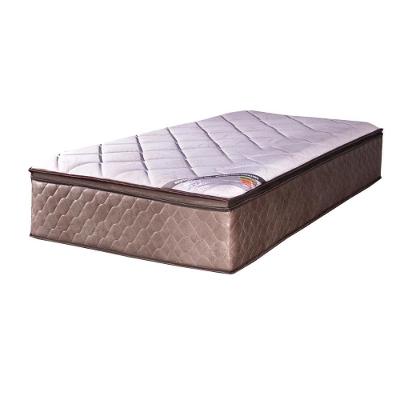 Colchão Solteiro Molas Ensacadas Vougue Pillow Top Marrom Bom Pastor Móveis