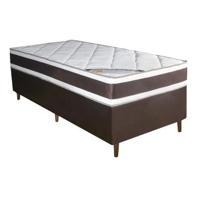 Colchão Solteiro Molas Ensacadas Sater D33 Pillow Top Americano Branco Bom Pastor Móveis