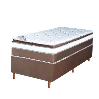 Colchão Solteiro Molas Ensacadas D26 Pillow Top Americano Branco Bom Pastor Móveis