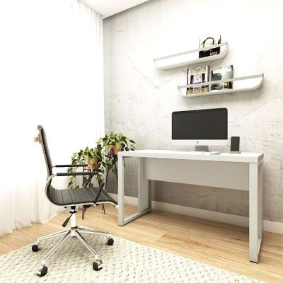 Escrivaninha Industrial Linha Corporativa Alto Padrão sem Gavetas 120CM Branco F5 Office