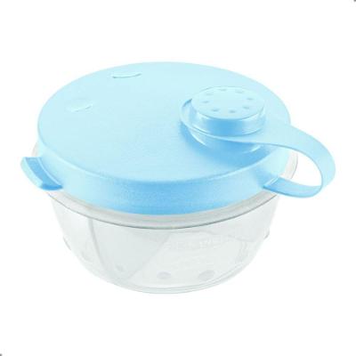 Sanremo Pote Dosador para Leite em Pó 3 Divisórias Azul