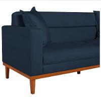 Sofá 2 Lugares Viena Suede Azul Marinho - 2