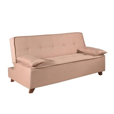 Sofá Cama Zoe 2 Lugares Retrátil e Reclinável 185CM Bege Bom Pastor
