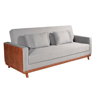 Sofá Cama Yara 3 Lugares Retrátil e Reclinável 205CM Cinza Linho Bom Pastor