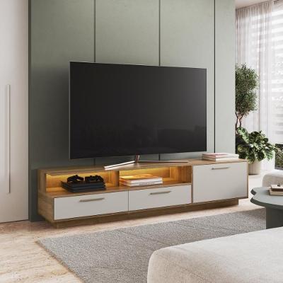 Rack para TV Rack Sala para Tv 75 Polegadas 200CM MDP com LED Mel com Arenas