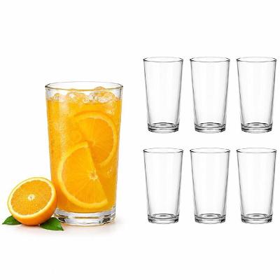 Yeet Kit 6 Copos Vidro Londres 225ml com Design Minimalista e Uso para Água Suco