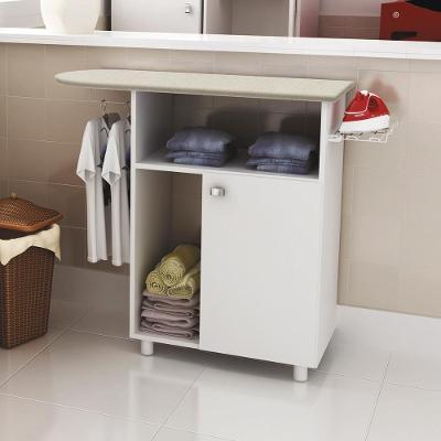 Tábua de Passar com Armário TP3310 1 Porta 2 Prateleiras Branco Tecno Mobili