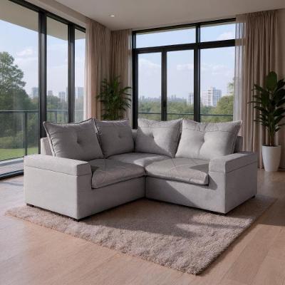 Sofá Tera Plus 4 Lugares Reclinável 380CM Cinza Linho Bom Pastor