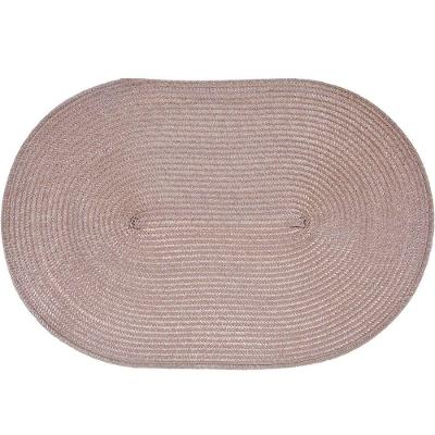 Kit 2 Americano Requinte Liso Para Mesa Oval 30x45cm Taupe
