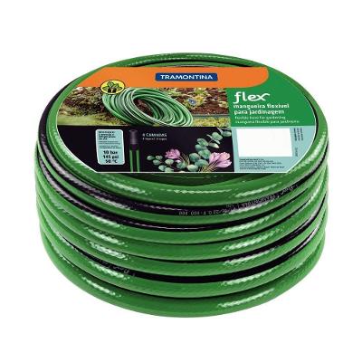 Mangueira Flex Para Jardim Tramontina Verde Com Faixa Preta Em Pvc 4 Camadas 10 M Tramontina