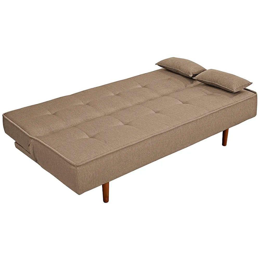 Sofá Cama Silver Linho Capuccino 1,92 - Speciale Home Marrom - 7