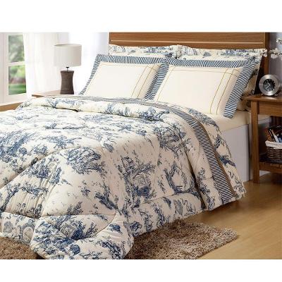 Edredom Queen 200 Fios Porcelana Palha 3pçs
