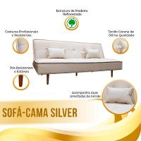 Sofá Cama Silver 3 Lugares Reclinável Casal Corano Bege - Speciale Home Bege - 5