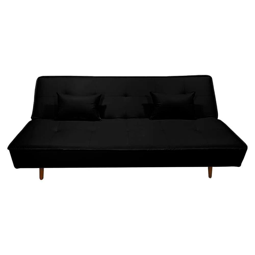 Sofá Cama Silver 3 Lugares Reclinável Casal Corano Preto Fosco - Speciale Home Preto - 8