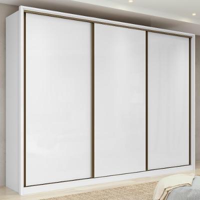 Guarda Roupa Casal 3 Portas 6 Gavetas MDF  Branco Lopas