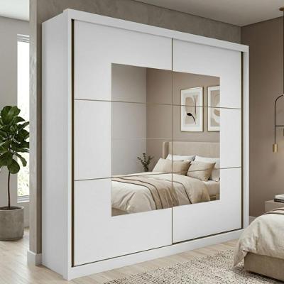 Guarda Roupa Casal 2 Portas 6 Gavetas MDF Branco Lopas