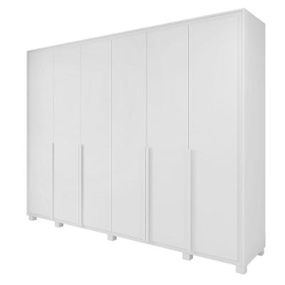 Guarda Roupa Casal Space 6 Portas 6 Gavetas MDF Branco Lopas
