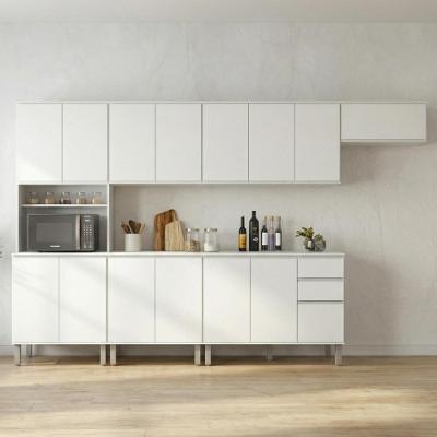Cozinha Modular 6 Módulos MDP 359CM Branco c/Alumínio Lopas
