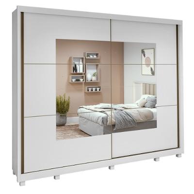 Guarda Roupa Casal 2 Portas c/Espelho 6 Gavetas MDF Lopas