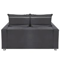 Sofá Retrátil E Reclinável 2 Lugares Bariloche Veludo Cinza Speciale Home Cinza - 2