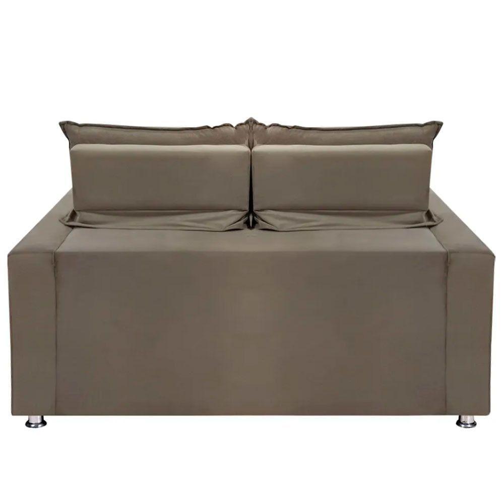 Sofá Retrátil E Reclinável 2 Lugares Bariloche Veludo Bege Speciale Home Bege - 2