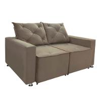 Sofá Retrátil E Reclinável 2 Lugares Bariloche Veludo Bege Speciale Home Bege - 1