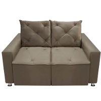 Sofá Retrátil E Reclinável 2 Lugares Bariloche Veludo Bege Speciale Home Bege - 6