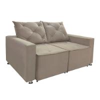 Sofá Retrátil E Reclinável 2 Lugares Bariloche Suede Bege Speciale Home Bege - 1