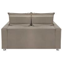 Sofá Retrátil E Reclinável 2 Lugares Bariloche Suede Bege Speciale Home Bege - 2