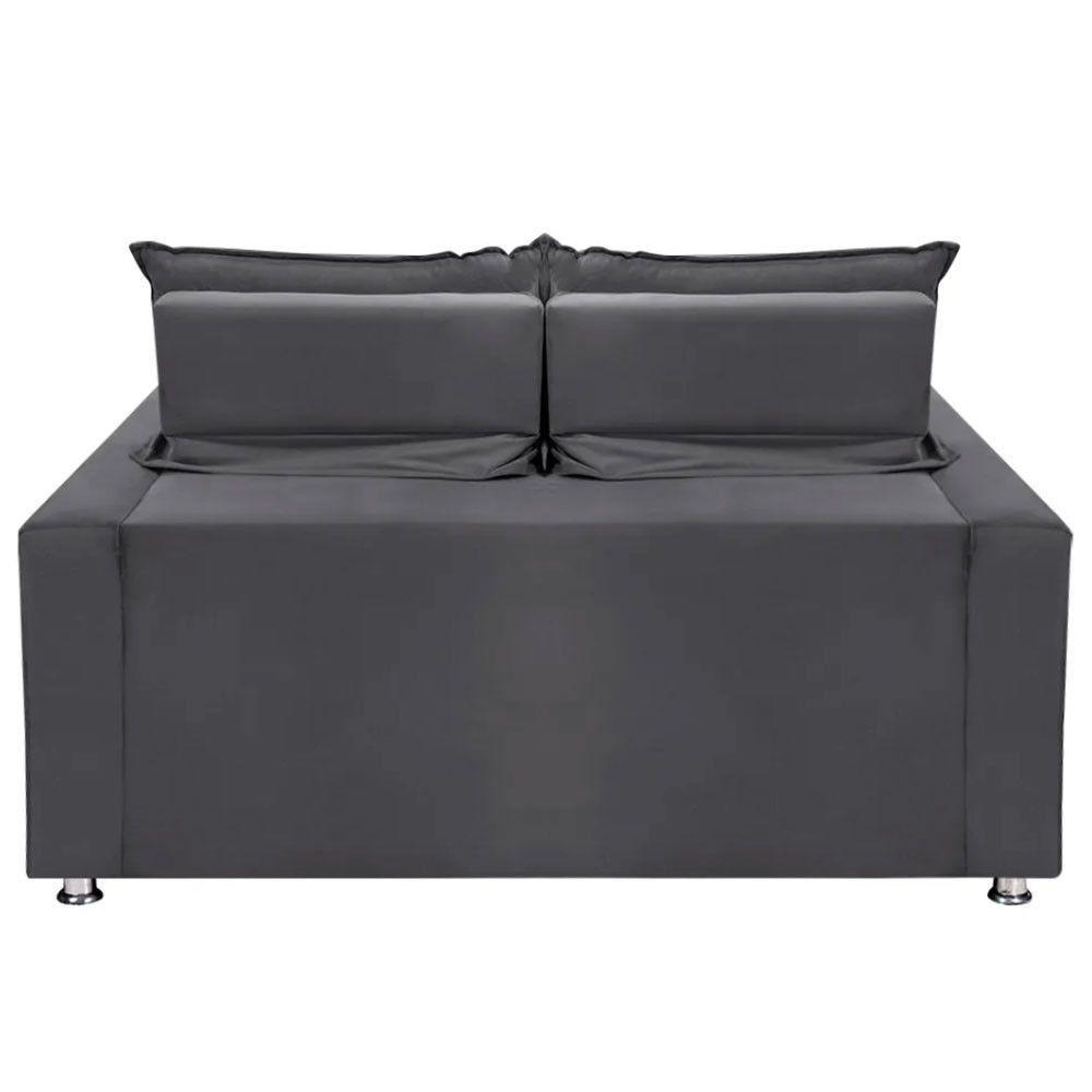 Sofá Retrátil E Reclinável 2 Lugares Bariloche Suede Cinza Speciale Home Cinza - 2