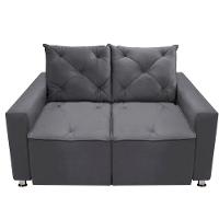 Sofá Retrátil E Reclinável 2 Lugares Bariloche Suede Cinza Speciale Home Cinza - 5