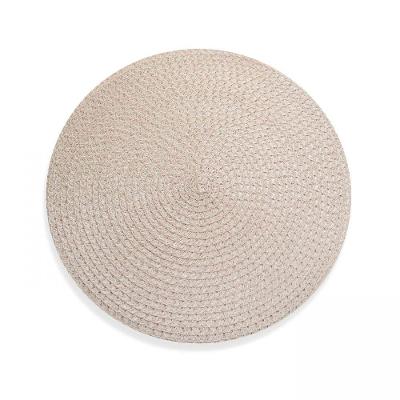 Jogo Americano Redondo de Plástico Bege 38cm
