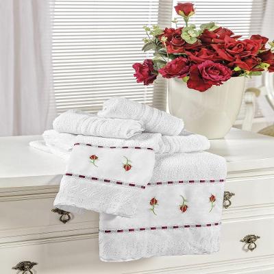 Jogo de Banho Bordado Felicitá Branco 5pçs