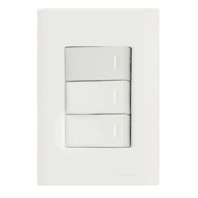 Conjunto 4x2 Com 3 Interruptores Simples 10 A 250 V Tramontina Giz Branco Tramontina