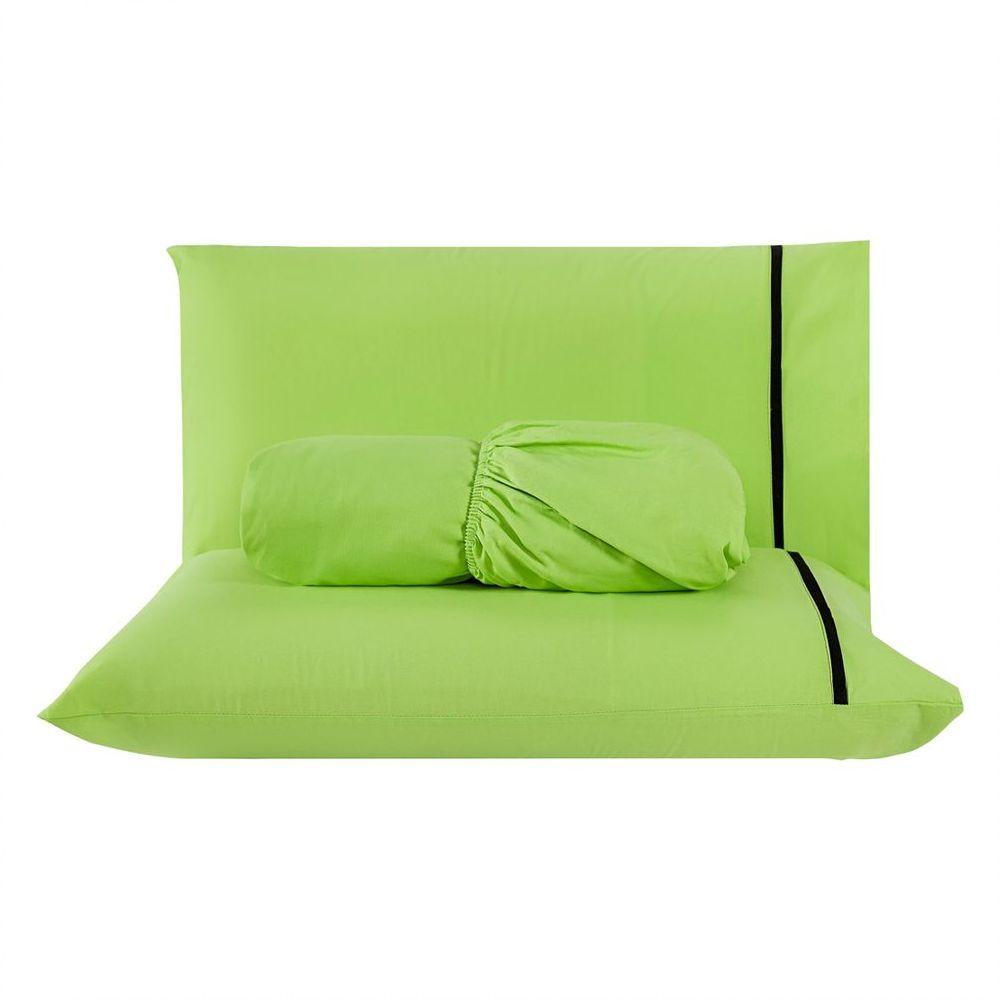 Jogo de Cama Chicago Liso Verde Queen 03 Peças - 2