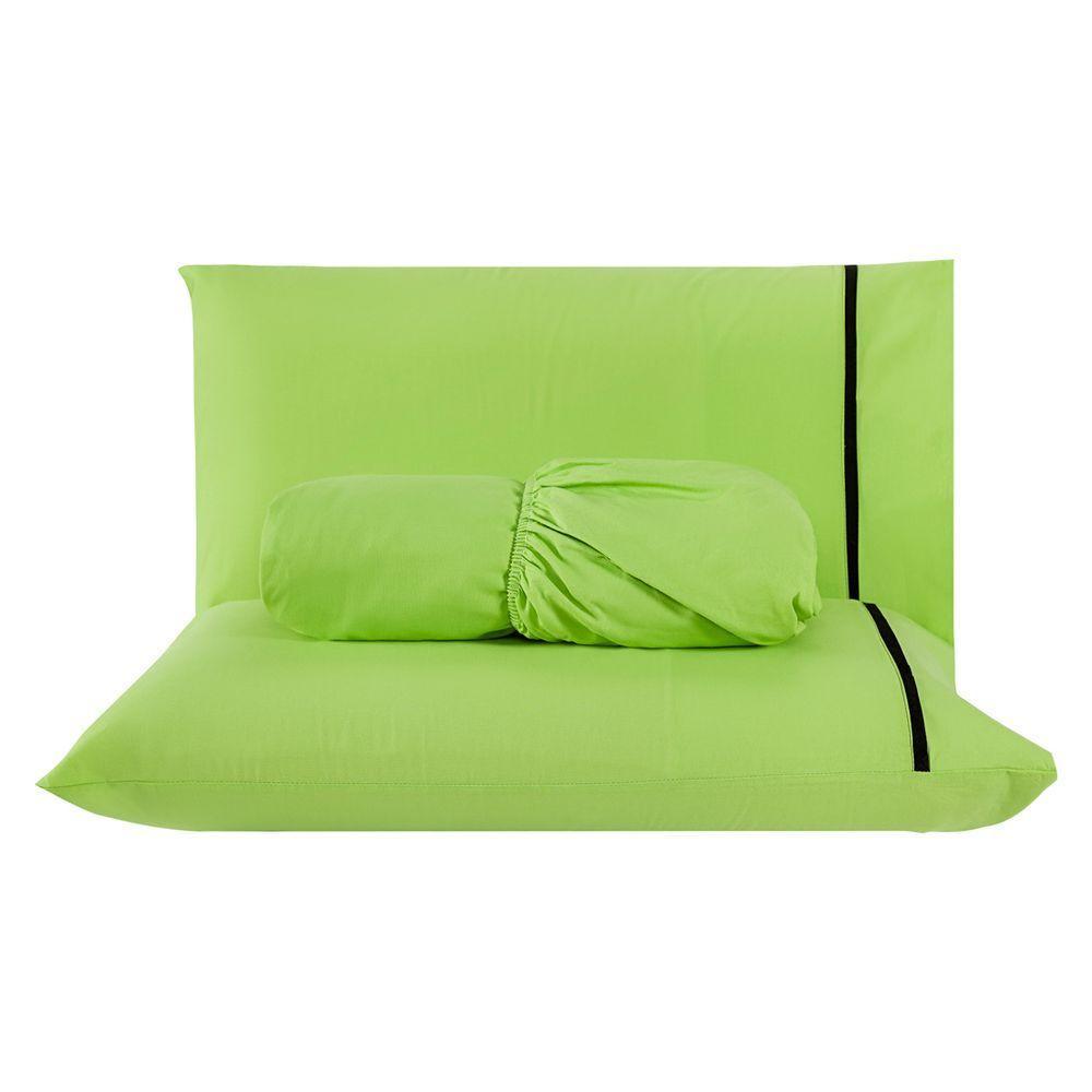 Jogo de Cama Chicago Liso Verde Queen 03 Peças - 4