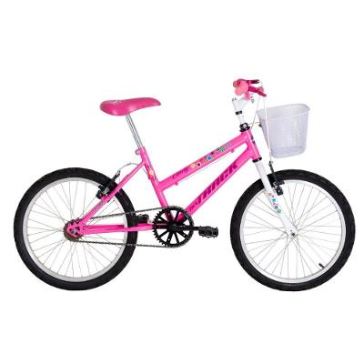 Bicicleta Track TK3 Cindy Aro 20 Quadro Aço V-Brake Rosa Fluor
