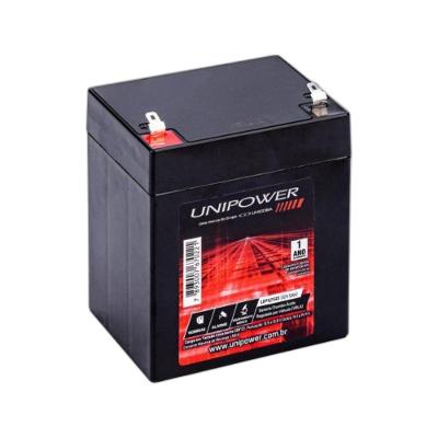 Bateria Estacionaria Selada VRLA Unipower UP1250 12V 5Ah Livre de Manutencao Preto