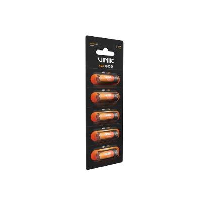 Bateria Alcalina A23 VBA23B5 12V Alto Desempenho Cartela com 5 Unidades Vinik