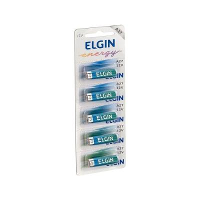 Bateria Alcalina 27A 12V Blister com 5 Elgin