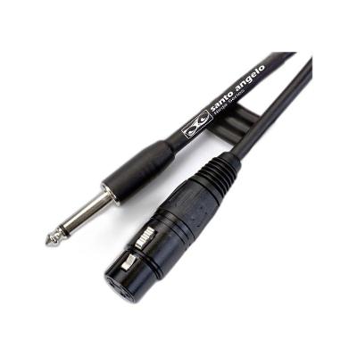 Cabo de Microfone Ninja Hg 0,20mm P10 Xlr Femea Alta Impedancia Preto Santo Angelo